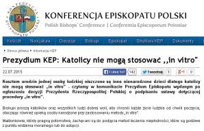 Prezydent-Katolik podpisał ustawę o in vitro. Episkopat go krytykuje, Bronisław Komorowski odpowiada