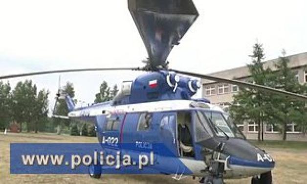 Policyjny śmigłowiec w walce z przestępczością samochodową!